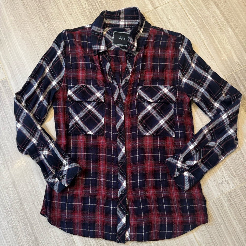 Rails Hunter Button Down Flannel, Size S - image 2